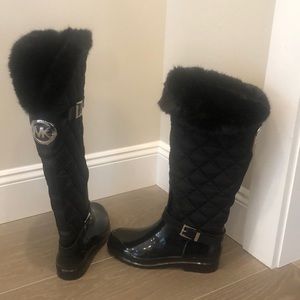 Michael Kors quilted rain boots